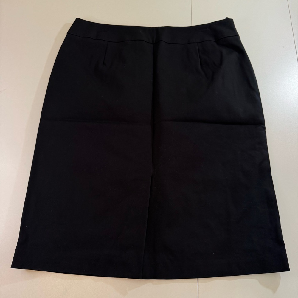 Talbots Women's Black A-Line Skirt 12  Zip Solid Office